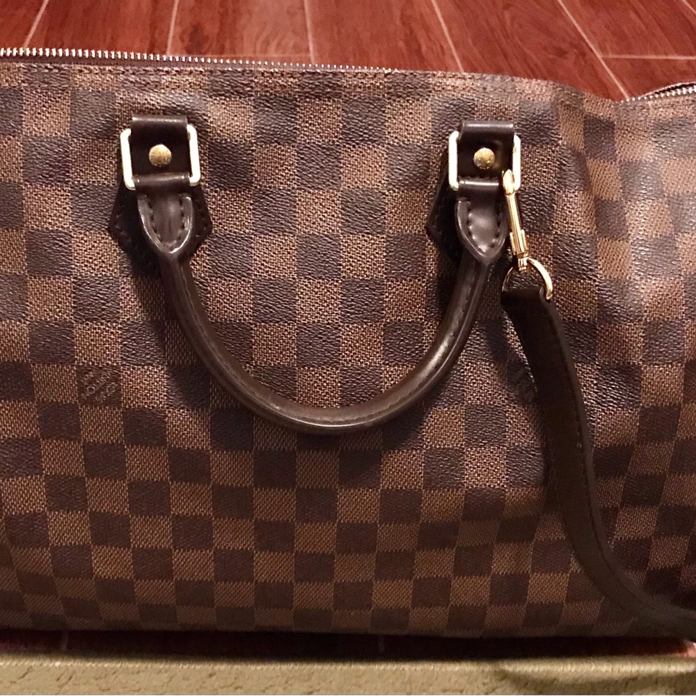 LOUIS VUITTON Damier Canvas Speedy 35 Bag - Picture 2 of 8